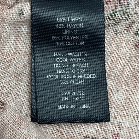 HAUSE OF HARLOW 1960 Floral Linen Blend Dress in Blush Pink with floral print XS - Picture 5 of 6